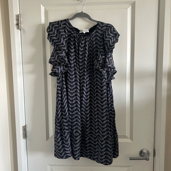 A Piece Apart 100% Silk Knee Length Size 10 Ruffle Sleeve Self Tie Dre… - Picture 5 of 11